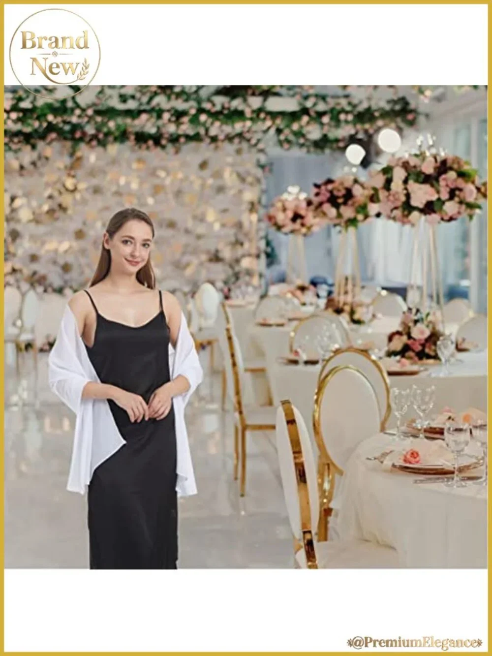 Ciormis Chiffon Shawl Wrap Lightweight Evening Dress Wedding Bridesmaid Formal